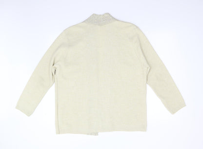 Classic Womens Beige   Cardigan Jumper Size L