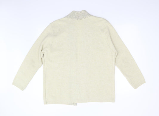 Classic Womens Beige   Cardigan Jumper Size L