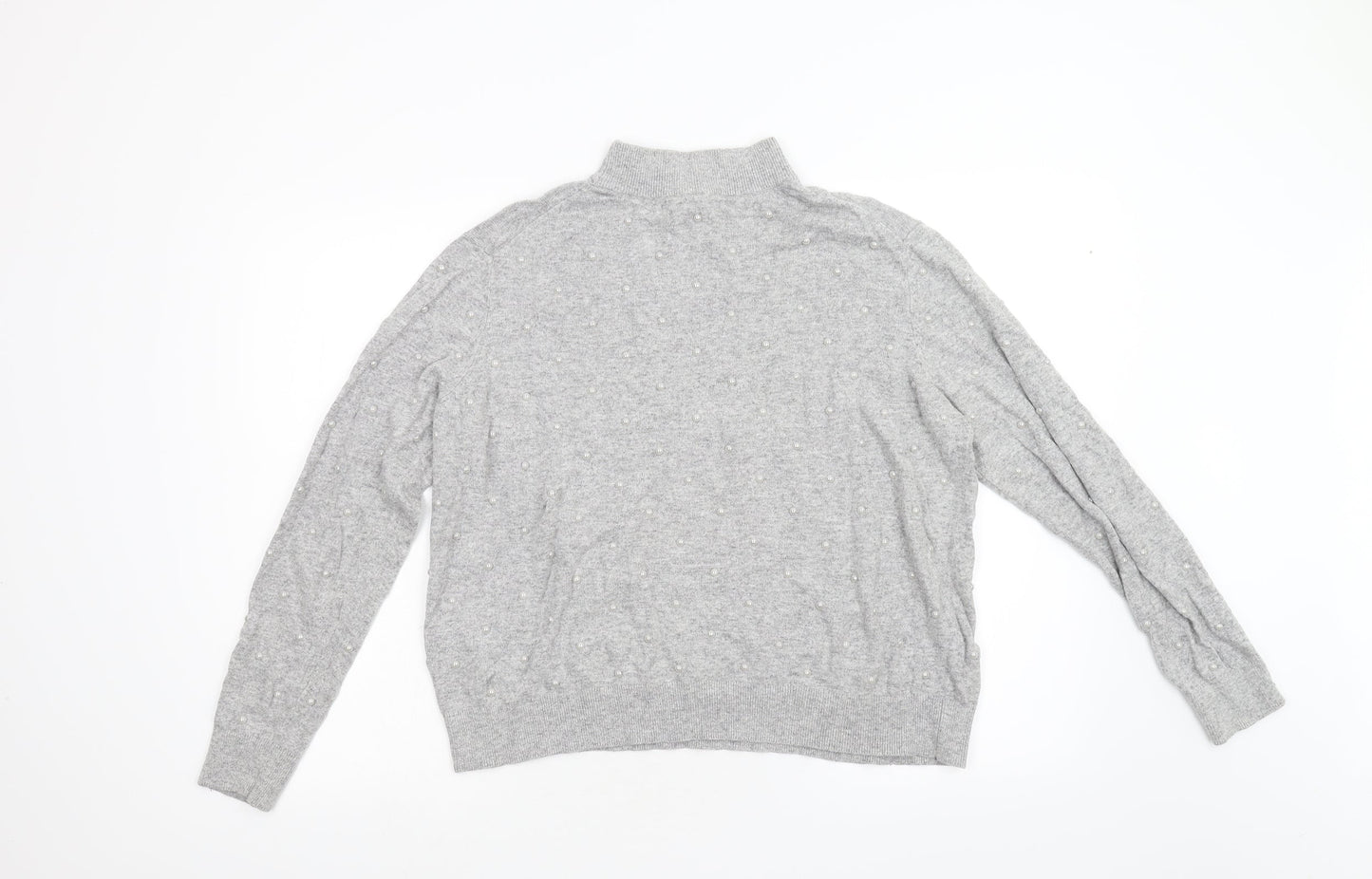 Womens UK Size 14 Warehouse Grey Pullover Jumper
