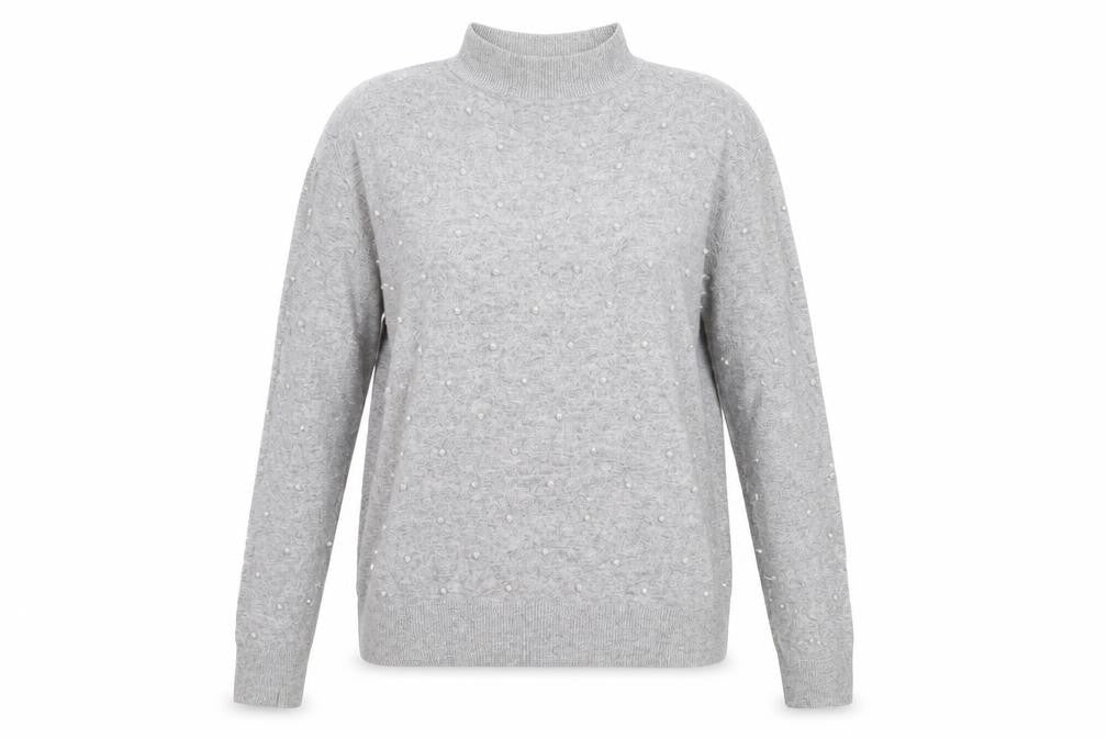 Womens UK Size 14 Warehouse Grey Pullover Jumper