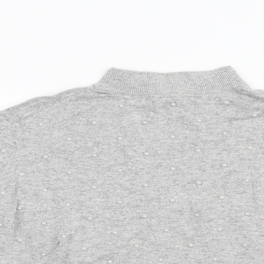 Womens UK Size 14 Warehouse Grey Pullover Jumper