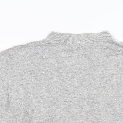 Womens UK Size 14 Warehouse Grey Pullover Jumper