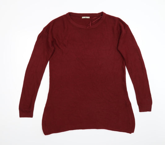 TU Womens Orange  Knit Pullover Jumper Size 10