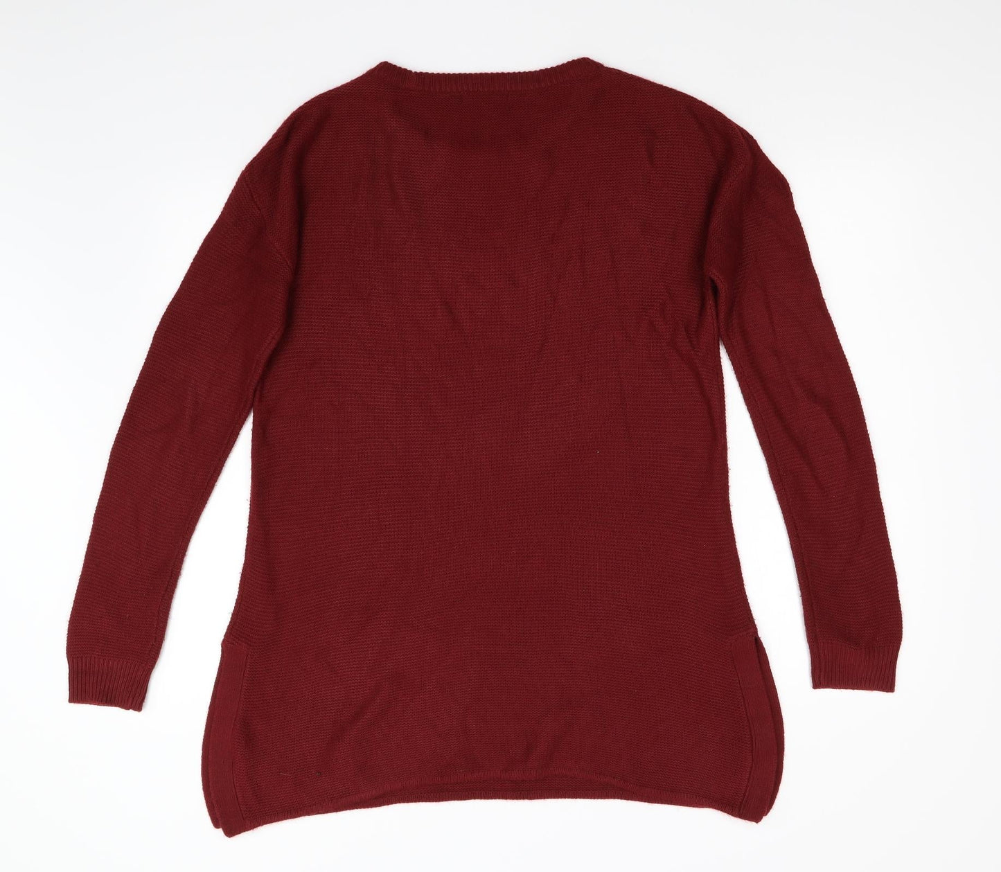 TU Womens Orange  Knit Pullover Jumper Size 10