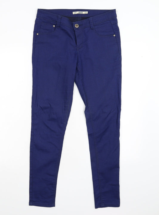 Womens UK Size 10 DP Denim Slim Fit Skinny Blue Jeans