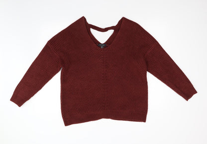 Womens UK Size M New Look Orange Pullover Jumper