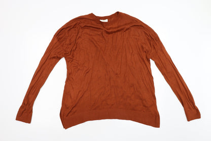 H&M Mens Orange  Knit Pullover Jumper Size S