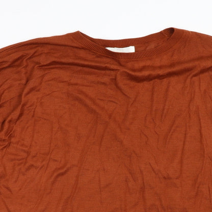 H&M Mens Orange  Knit Pullover Jumper Size S