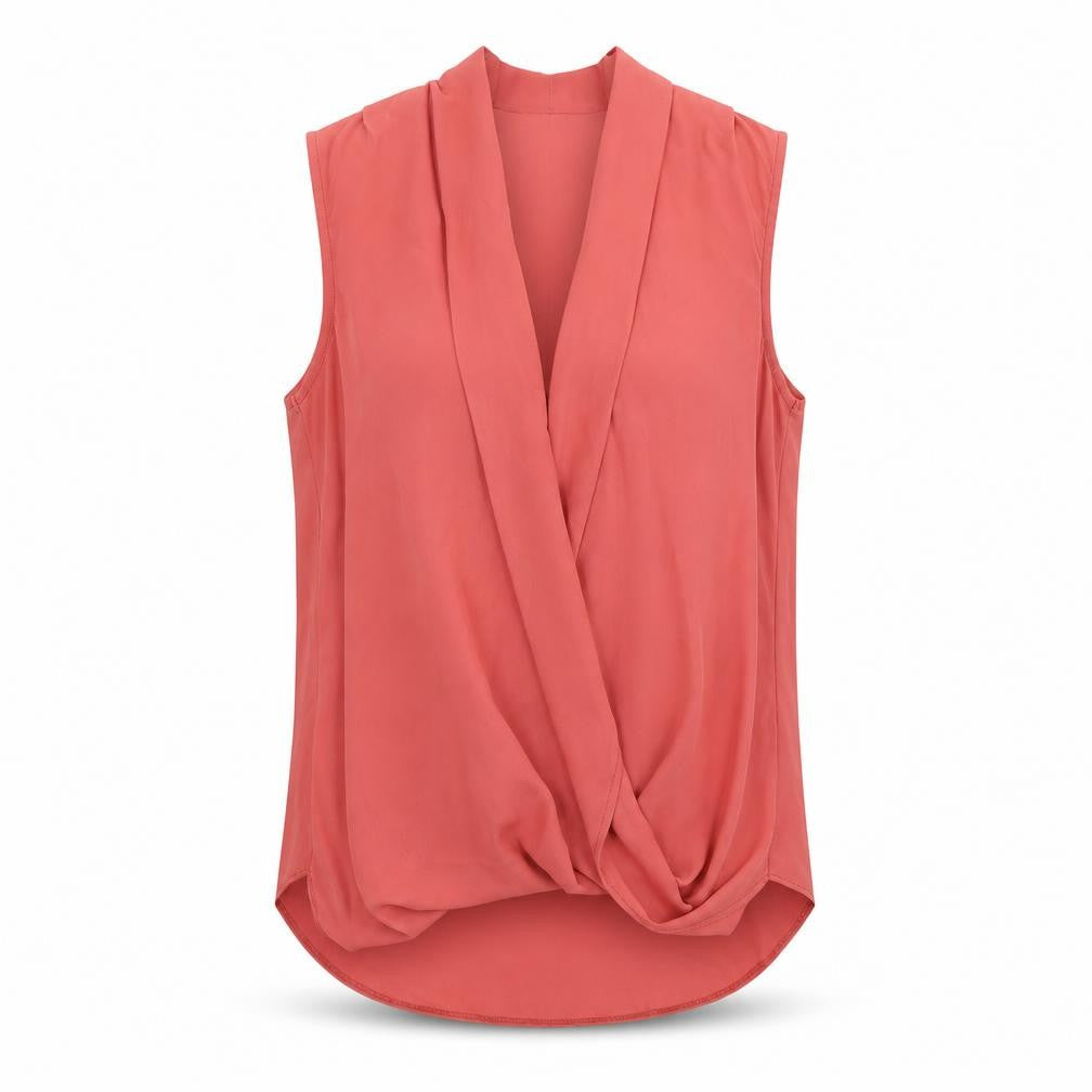Womens UK Size 10 New Look Pink Basic Blouse