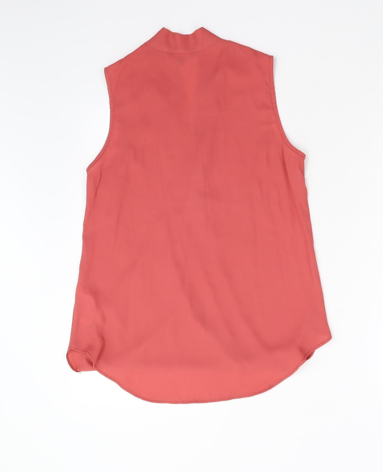 Womens UK Size 10 New Look Pink Basic Blouse