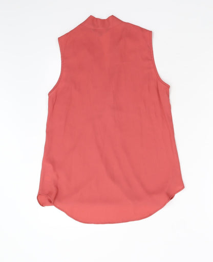 Womens UK Size 10 New Look Pink Basic Blouse