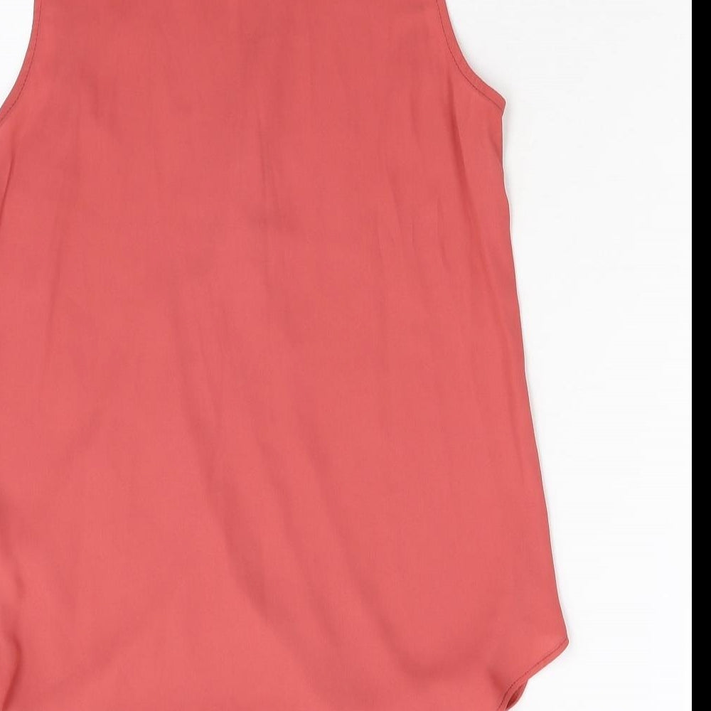 Womens UK Size 10 New Look Pink Basic Blouse