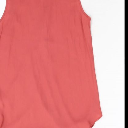 Womens UK Size 10 New Look Pink Basic Blouse