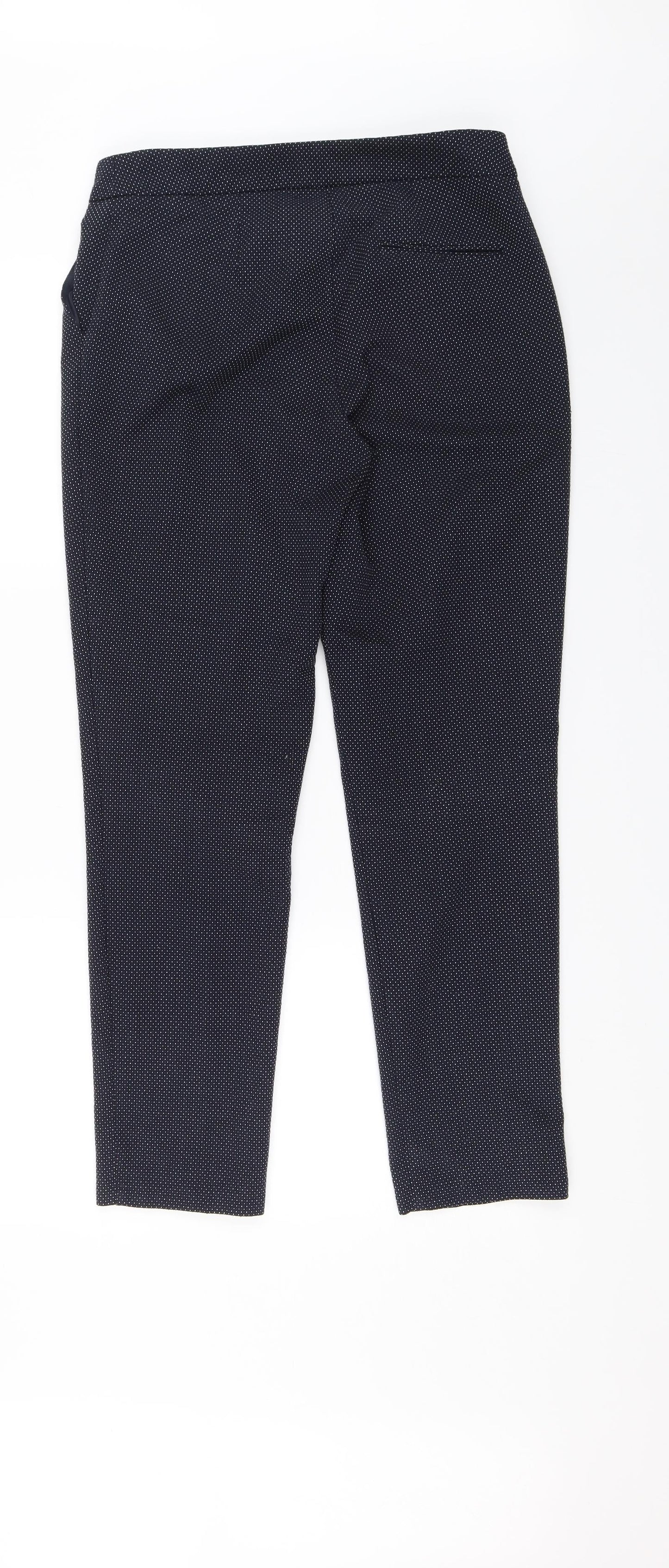 Warehouse Womens Blue Polka Dot  Chino Trousers Size 10 L26 in