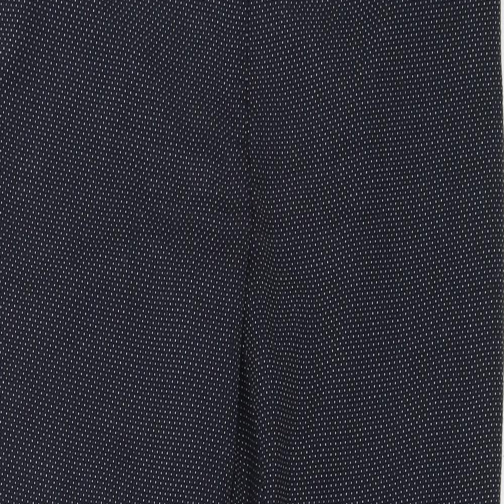 Warehouse Womens Blue Polka Dot  Chino Trousers Size 10 L26 in