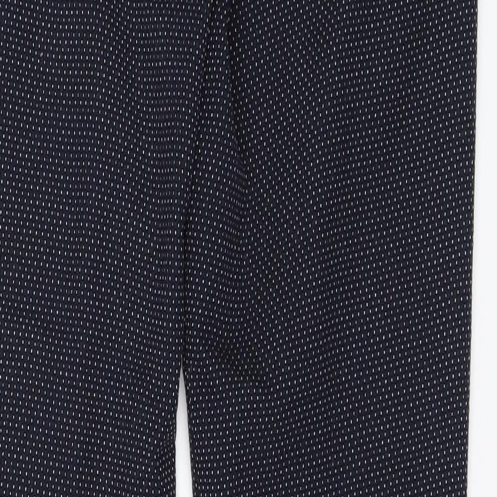 Warehouse Womens Blue Polka Dot  Chino Trousers Size 10 L26 in