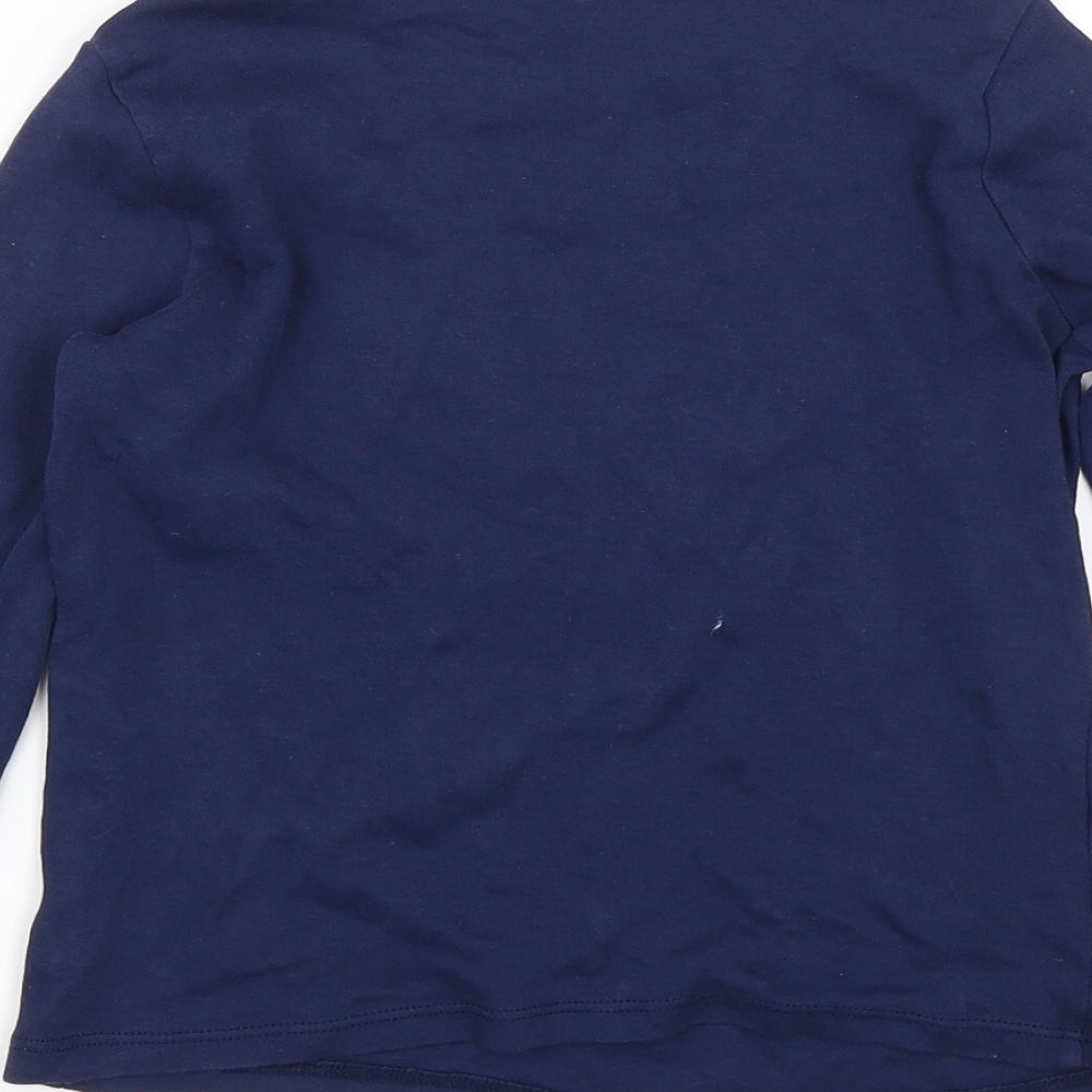 George Boys Blue   Basic T-Shirt Size 7-8 Years  - Always nice never naughty