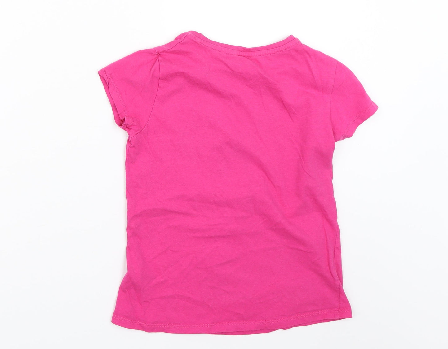 Pep&Co Girls Pink   Basic T-Shirt Size 9-10 Years  - Unicorn shake