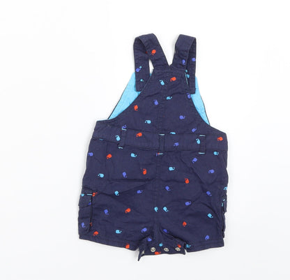 Mini Club Baby Blue   Dungaree One-Piece Size 0-3 Months  - Whales