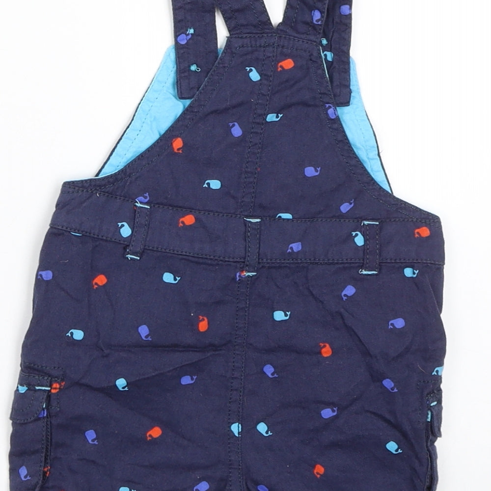 Mini Club Baby Blue   Dungaree One-Piece Size 0-3 Months  - Whales