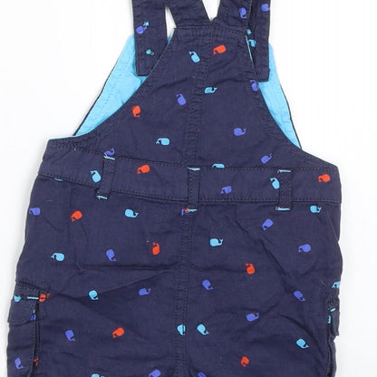 Mini Club Baby Blue   Dungaree One-Piece Size 0-3 Months  - Whales