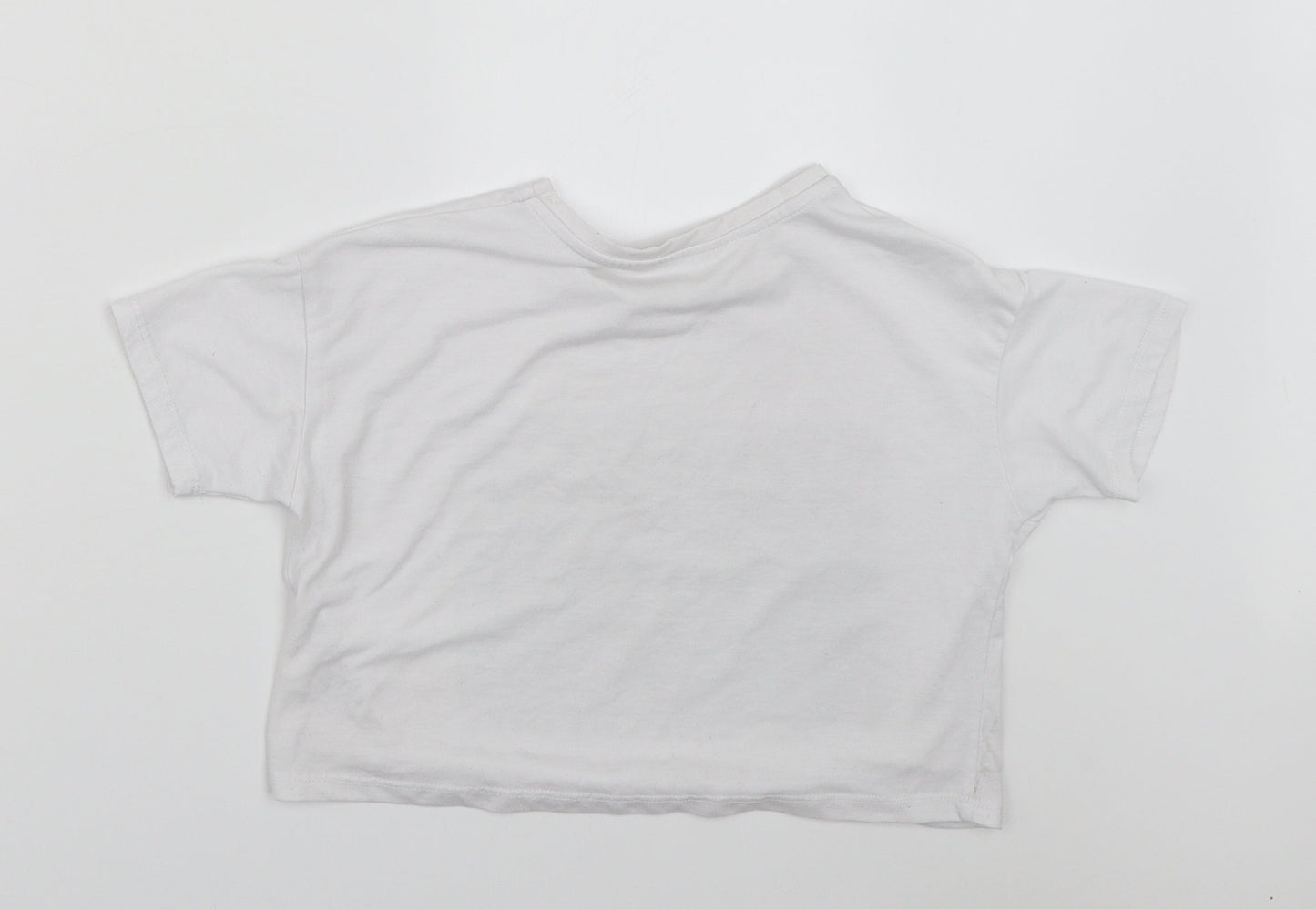 George Girls White   Basic T-Shirt Size 8-9 Years  - Fashionista