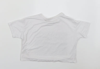 George Girls White   Basic T-Shirt Size 8-9 Years  - Fashionista