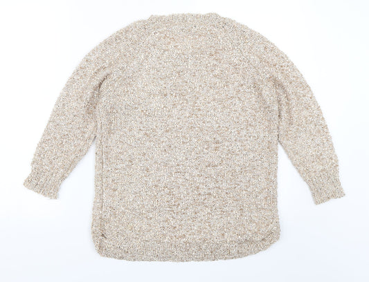 David Emanuel Womens Beige   Pullover Jumper Size S