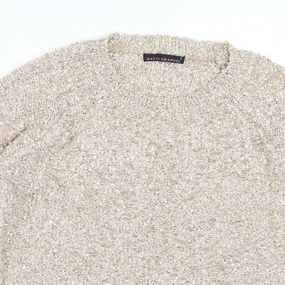 David Emanuel Womens Beige   Pullover Jumper Size S