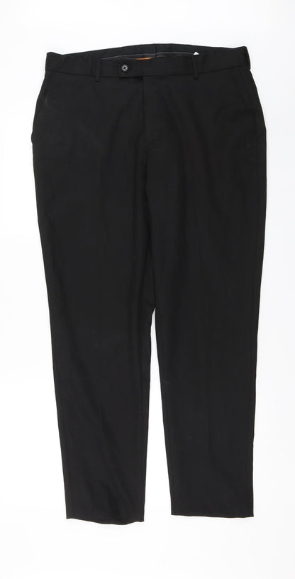 Boohoo Mens Black   Dress Pants Trousers Size 34 in L28 in