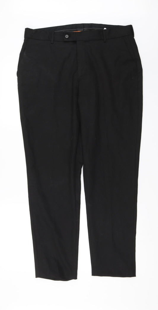 Boohoo Mens Black   Dress Pants Trousers Size 34 in L28 in
