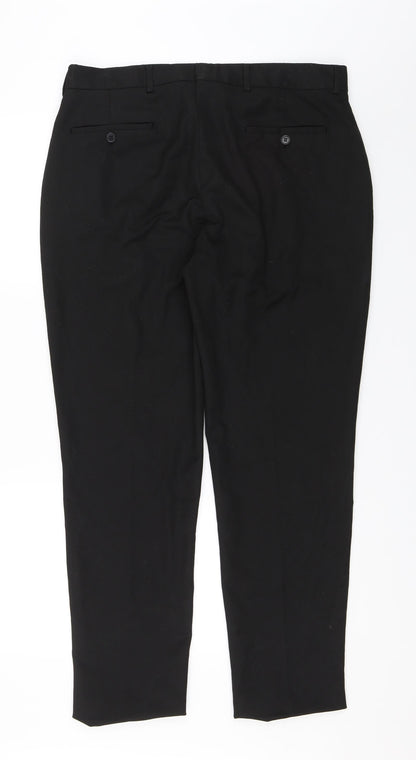 Boohoo Mens Black   Dress Pants Trousers Size 34 in L28 in