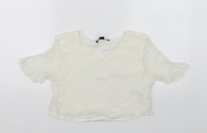 Primark Womens White   Basic Blouse Size S