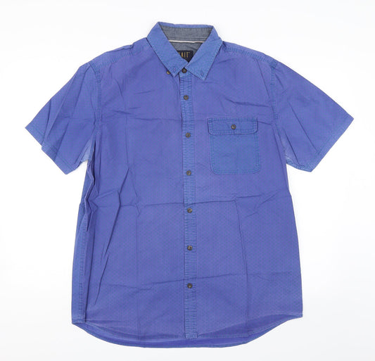 Trait Mens Blue    Button-Up Size L