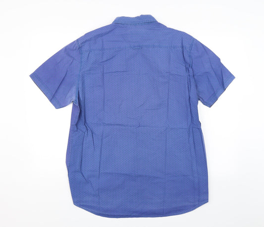 Trait Mens Blue    Button-Up Size L