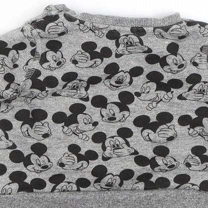 Brand and care label for Disney Baby Grey jumper, size 3-6, Months - Mickey Mouse