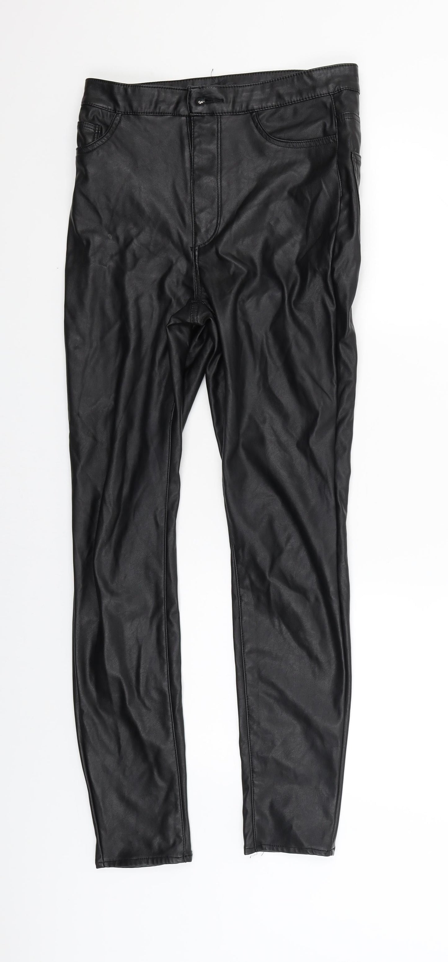 Womens UK Size 8 Divided Regular Fit  Black Trousers