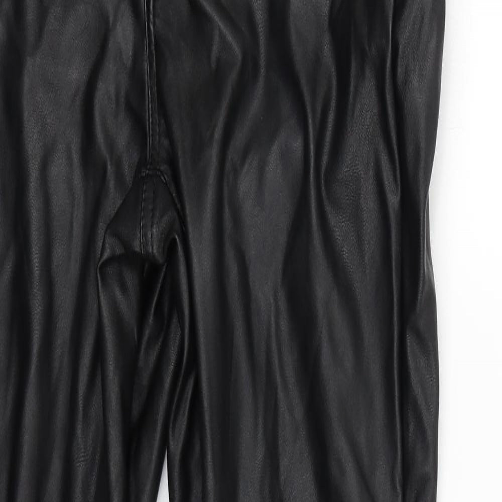Womens UK Size 8 Divided Regular Fit  Black Trousers