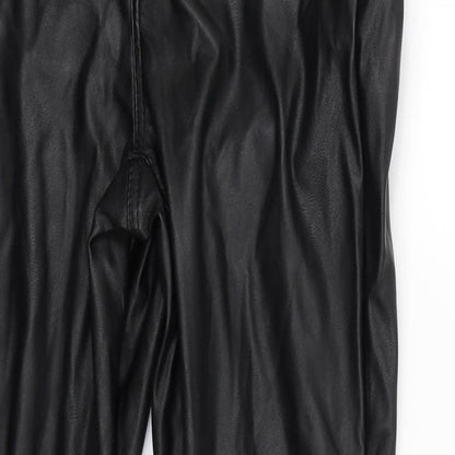 Womens UK Size 8 Divided Regular Fit  Black Trousers