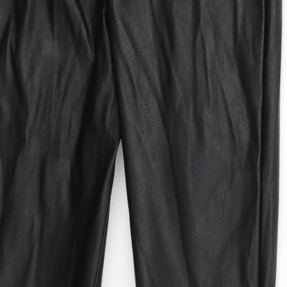 Womens UK Size 8 Divided Regular Fit  Black Trousers