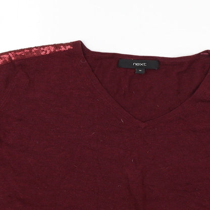 George Womens Red   Pullover Jumper Size 14