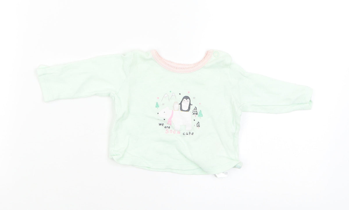 Additional front view of Primark Baby Green jumper, size 0-3, Months