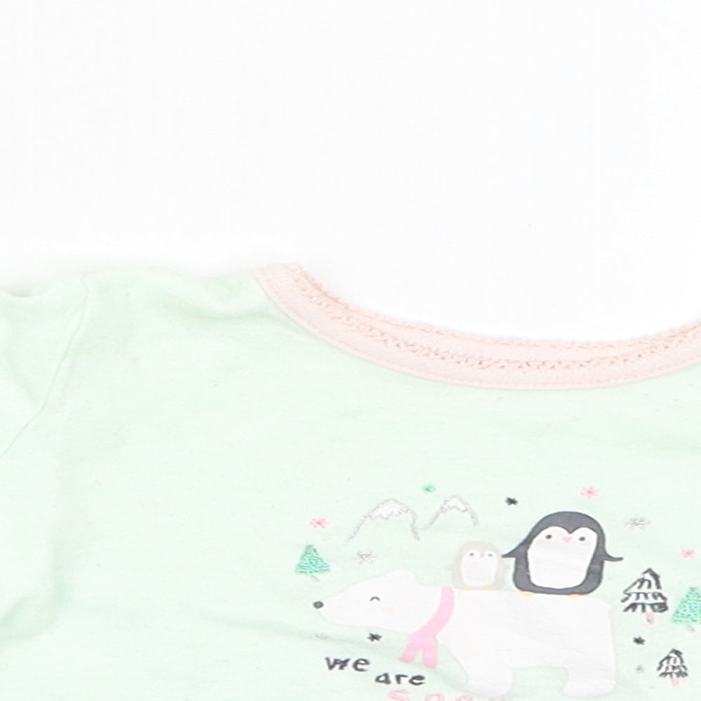 Close-up detail of Primark Baby Green jumper, size 0-3, Months