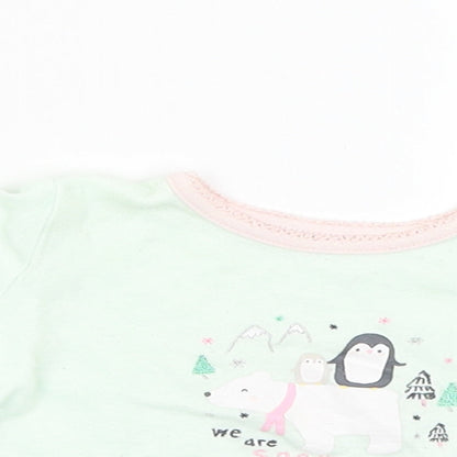 Close-up detail of Primark Baby Green jumper, size 0-3, Months