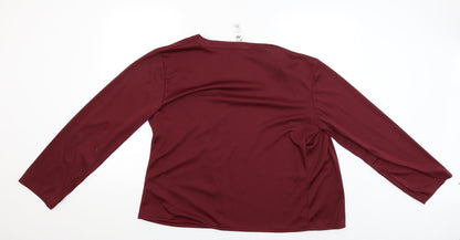 Smiffys Womens Red   Basic Button-Up Size XL