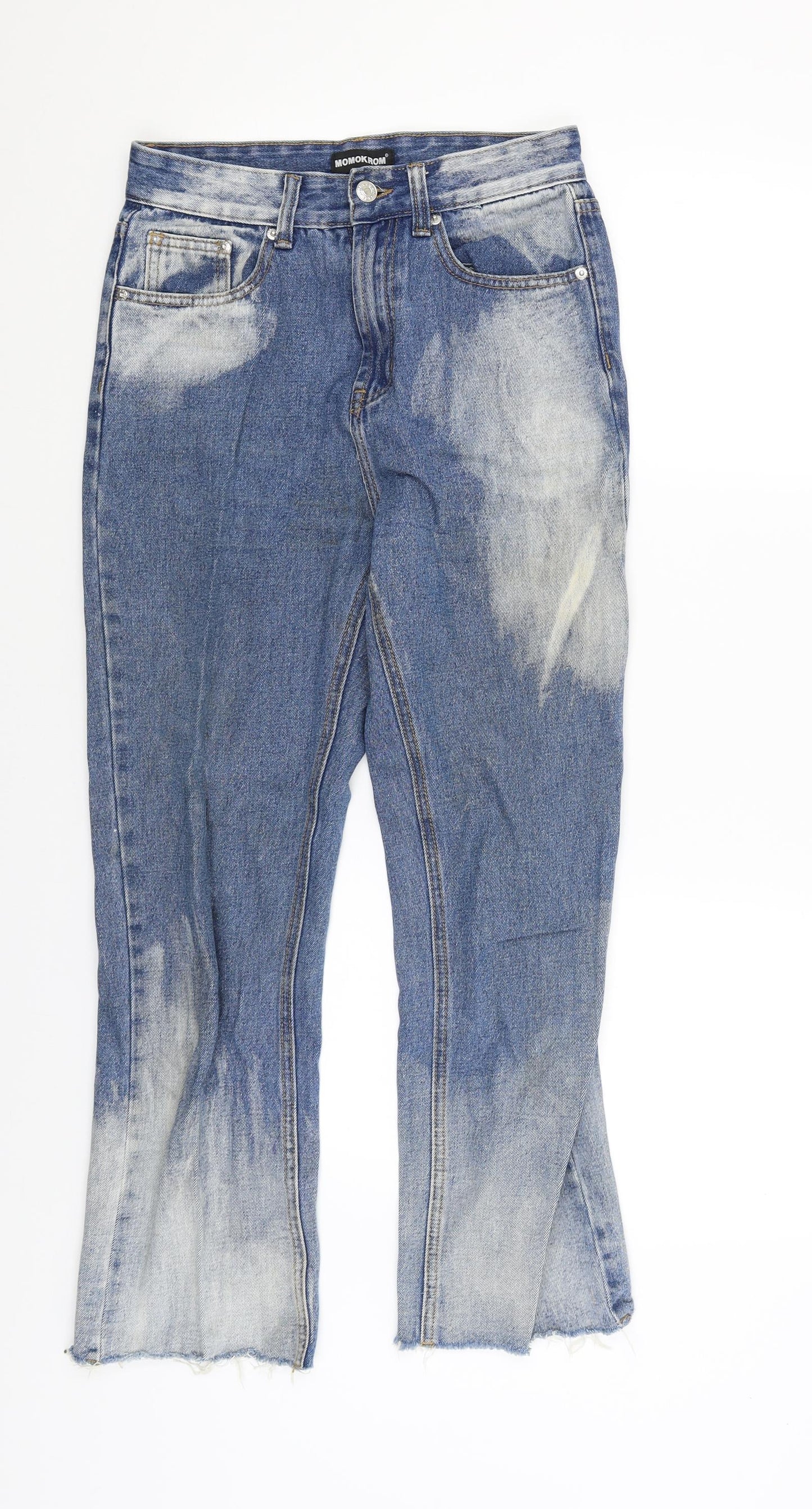 Womens UK Size 8 MOMOKROM Regular Fit Straight Blue Jeans