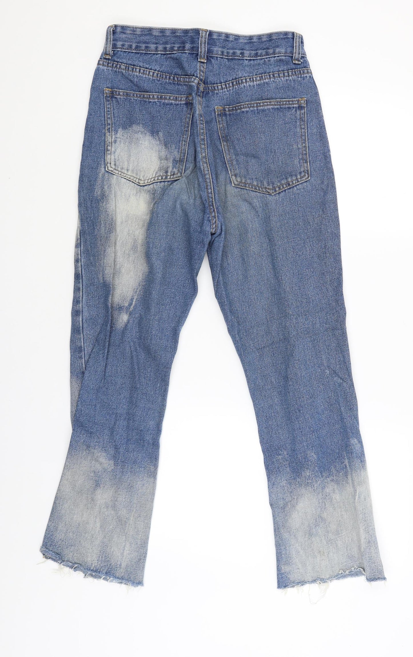 Womens UK Size 8 MOMOKROM Regular Fit Straight Blue Jeans