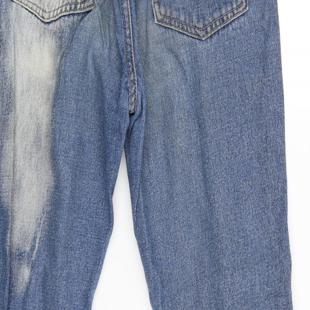 Womens UK Size 8 MOMOKROM Regular Fit Straight Blue Jeans