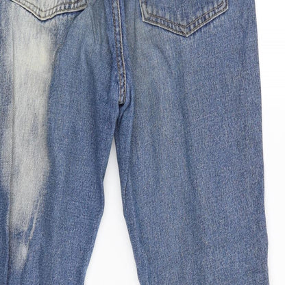 Womens UK Size 8 MOMOKROM Regular Fit Straight Blue Jeans