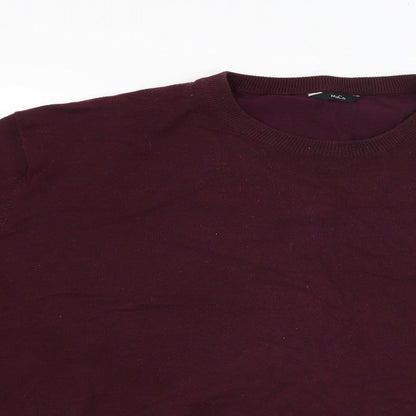 Womens UK Size 2XL M&Co Red Pullover Jumper
